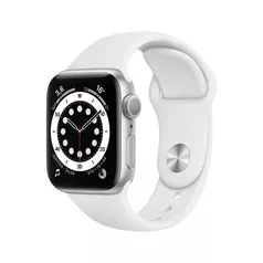 Apple Watch Series 6 Gps, 40 Mm, Alumnio Prata, Pulseira Esportiva Branco - Mg283be/a