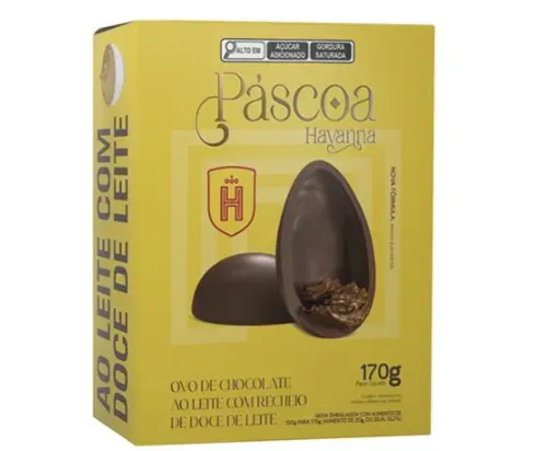 Ovo De Pscoa Havanna Chocolate Recheado De Doce De Leite 170g - Pague 1 Leve 2 - Mastercard Surpreenda