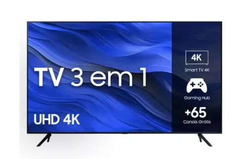 Smart Tv Samsung 58" Uhd 4k 58cu7700 2023, Processador Crystal 4k, Gaming Hub Tela Sem Limites