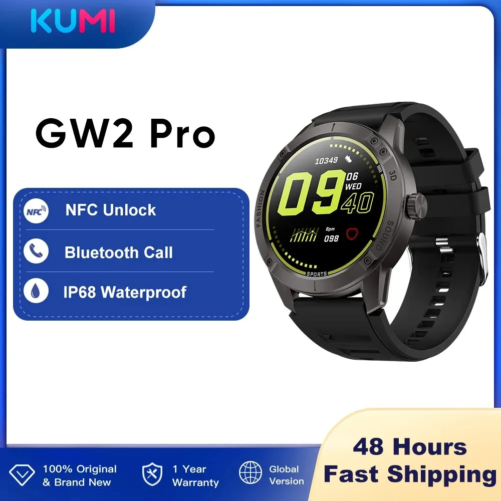[taxa Inclusa]smartwatch Kumi Gw2 Pro Relgio Inteligente, Chamada Bluetooth, Fitness Esporte