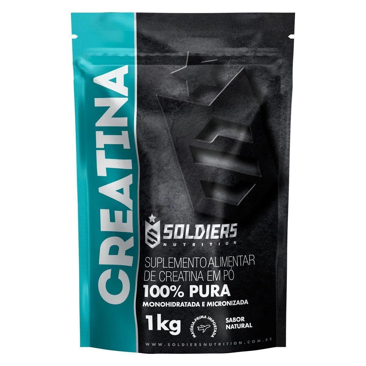 Creatina Monohidratada 1kg - 100% Pura Importada - Soldiers Nutrition