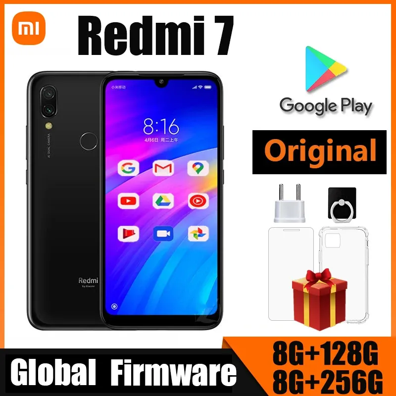 Smartphone Xiaomi Redmi 7 Celular Com Capa De Telefone, 4gb Ram E 64gb Rom [ J Com Impostos]