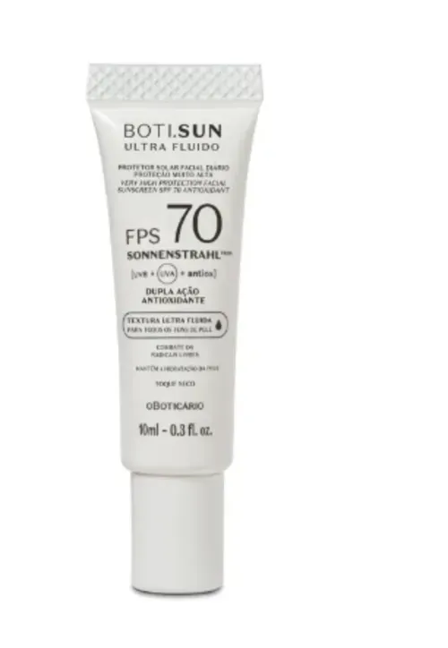 Protetor Solar Facial Antioxidante Fps 70 Boti.sun Ultra Fluido 10ml