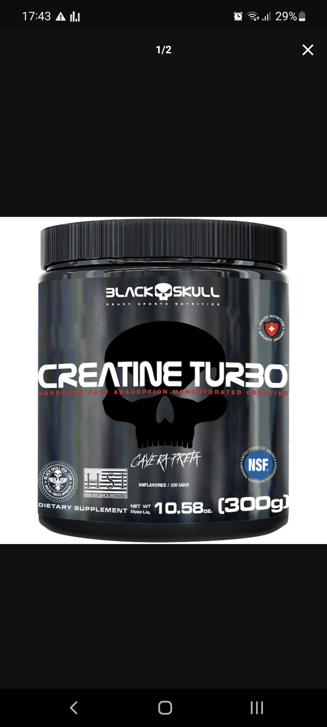 Creatina Black Skull Turbo - 300g