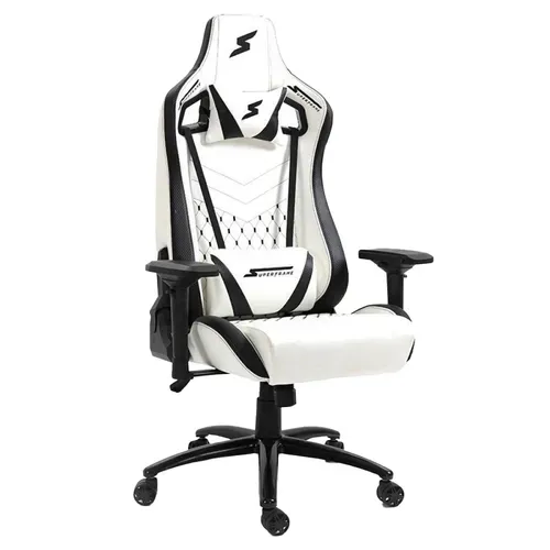 Cadeira Gamer Superframe Cleric, Reclinvel, 4d, Branco E Preto 140kg