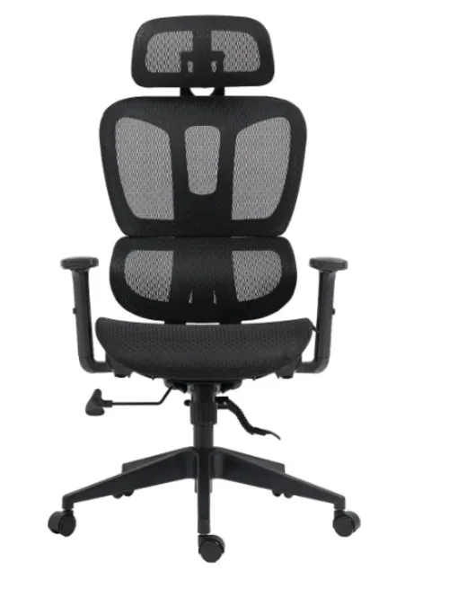 Cadeira De Escritrio Dr. Office Business, Preta, Mesh, 2d Com 7cm De Altura Ajustvel, Suporta At 120kg