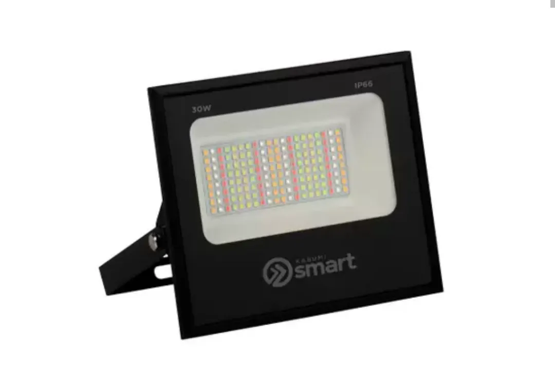 Refletor Led Rgb Kabum! Smart 30 Watts, Dimerizvel, Controle Via App, Preto - Kbsb026