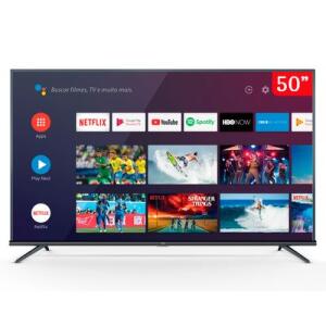 Smart Tv Led 50" Android Tv Tcl 50p8m 4k Uhd | R$1.659