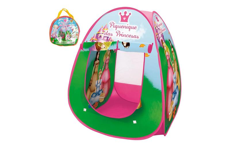 Barraca Infantil Dobrável No Tema Piquenique Das Princesas - Dm Toys Dmt4692