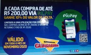 [picpay] [rj] 10% De Cashback Nos Supermercados Guanabara.