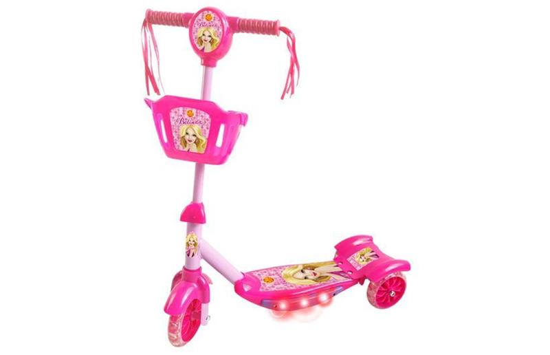 Patinete Infantil Belinda Com Cesta, 3 Rodas, Luz E Som Dm Toys - Modelo Dmr5027
