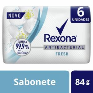Sabonete Em Barra Rexona Antibacterial Fresh - 6 Unidades | R$6