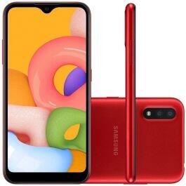 [paypal] Smartphone Samsung A01 32gb 5.7' 2gb Vermelho R$664