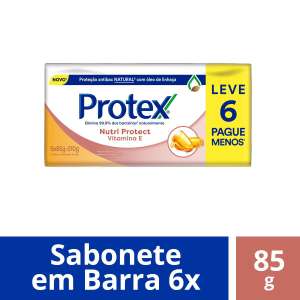 Sabonete Em Barra Protex Nutri Protect Vitamina E 85g Promo 6un - R$9