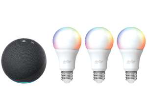 Amazon Echo Dot 4 Gerao + 3 Lampadas Inteligentes I2go R$483