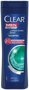 [3 Unidades] Shampoo Anticaspa Clear Men Limpeza Diria 2 Em 1 400ml - R$30