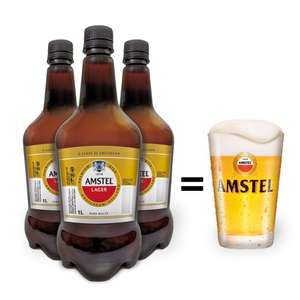 Combo Chopp Amstel Growler 1 Litro Compre 3 E Ganhe 1 Copo Amstel 350 Ml | R$ 39