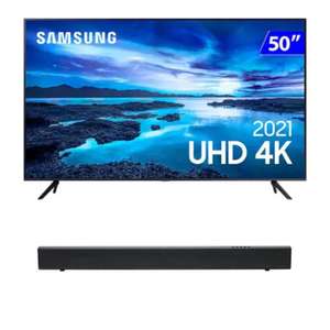 Tv Samsung 50au7700 + Soundbar Jbl Sb110 Pagando Com Elo R$3.848