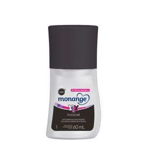 Desodorante Roll-on Antitranspirante Monange Feminino Invisível 60ml | R$3