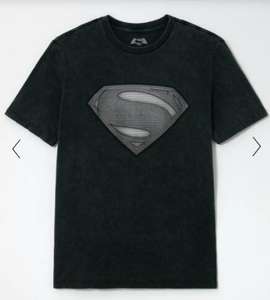 Camiseta Manga Curta Com Estampa Super Homem Preto