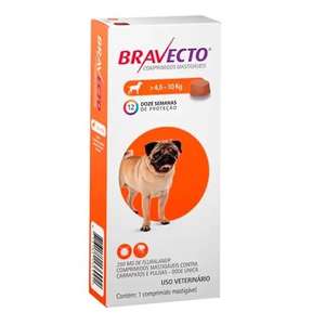 Bravecto Anti Pulgas E Carrapatos Para Cães De 4,5 A 10kg | R$83,94