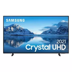 Samsung Smart Tv 55" Crystal Uhd 4k 55au8000, Painel Dynamic Crystal Color, Design Slim, Tela Sem Limites.