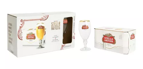 Kit Cerveja Premium 8 Latas 269m + Cálice Stella Artois