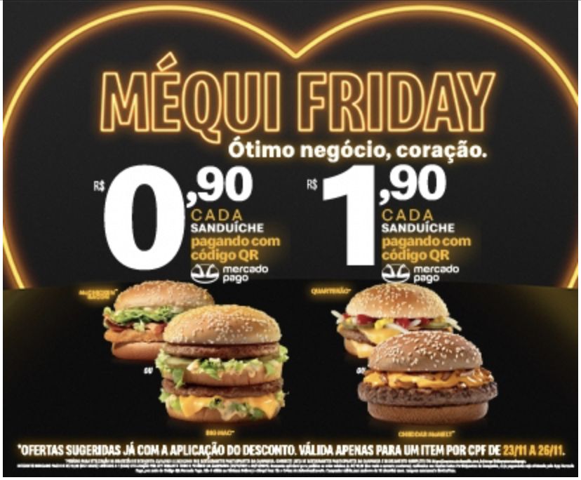 Mqui Friday - Big Mac Por R$0,90