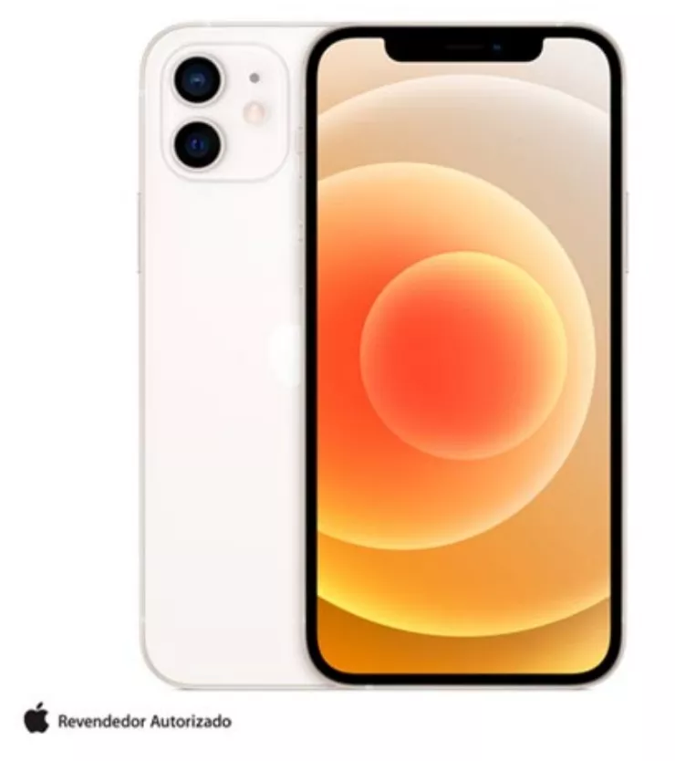 [fast Prime] Iphone 12 Apple (128gb) Branco, Tela De 6,1\