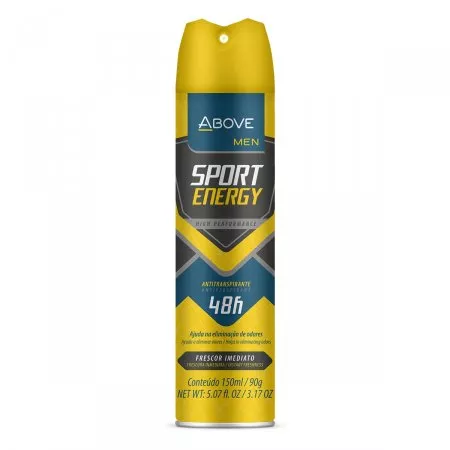 Desodorante Aerosol Antitranspirante Above Men Sport Energy 48h Com 150ml