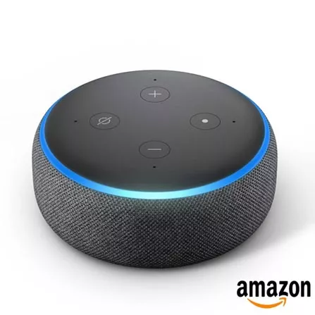Smart Speaker Amazon Com Alexa Preto - Echo Dot 3ª Geração