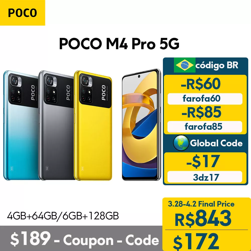 Smartphone Poco M4 Pro 5g Nfc 6gb 128gb Smartphone Mtk Dimensity 810 6.6\