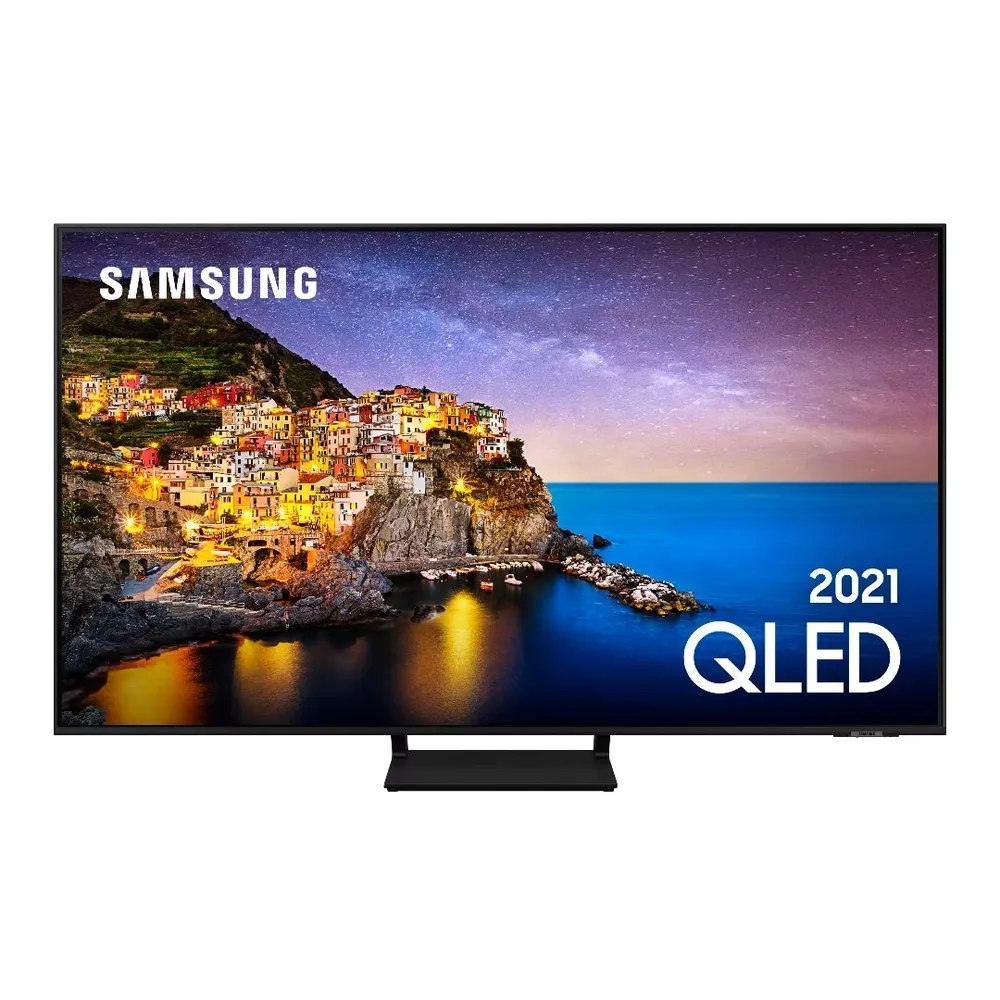 Smart Tv 55" Samsung Qled 4k 55q70a Modo Game Processador Ia Som Em Movimento Virtual Tela Sem Limites