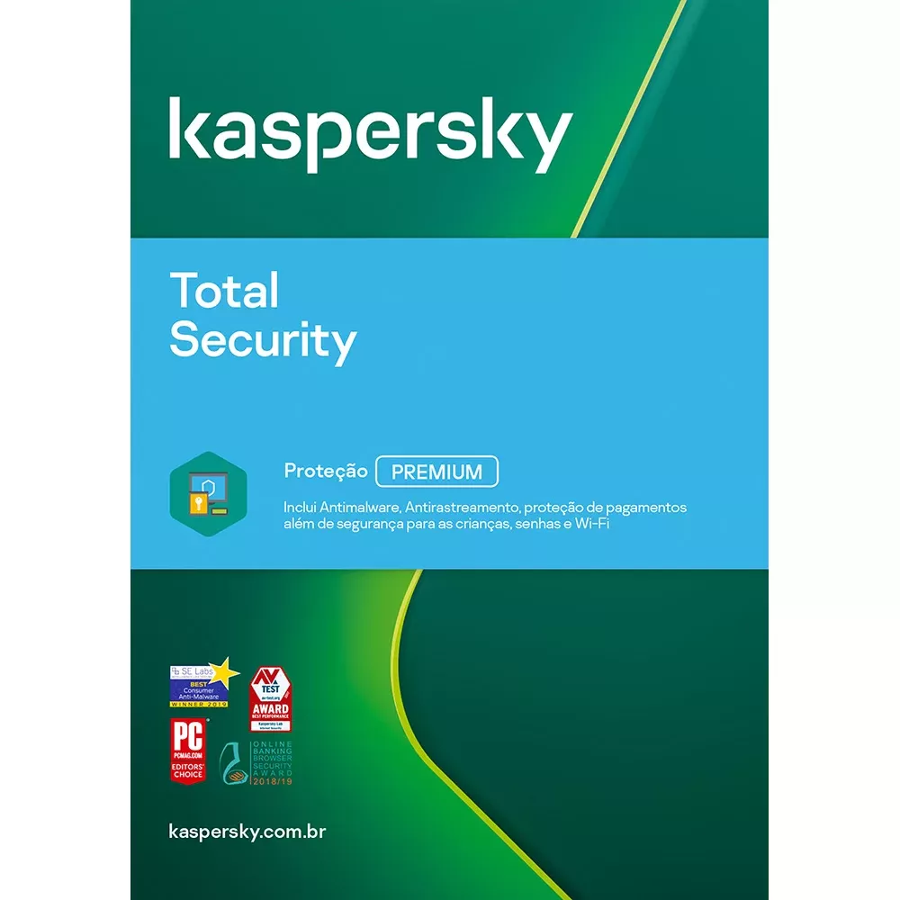 Kaspersky Antivírus Total Security 1 Dispositivo, Licença 12 Meses.