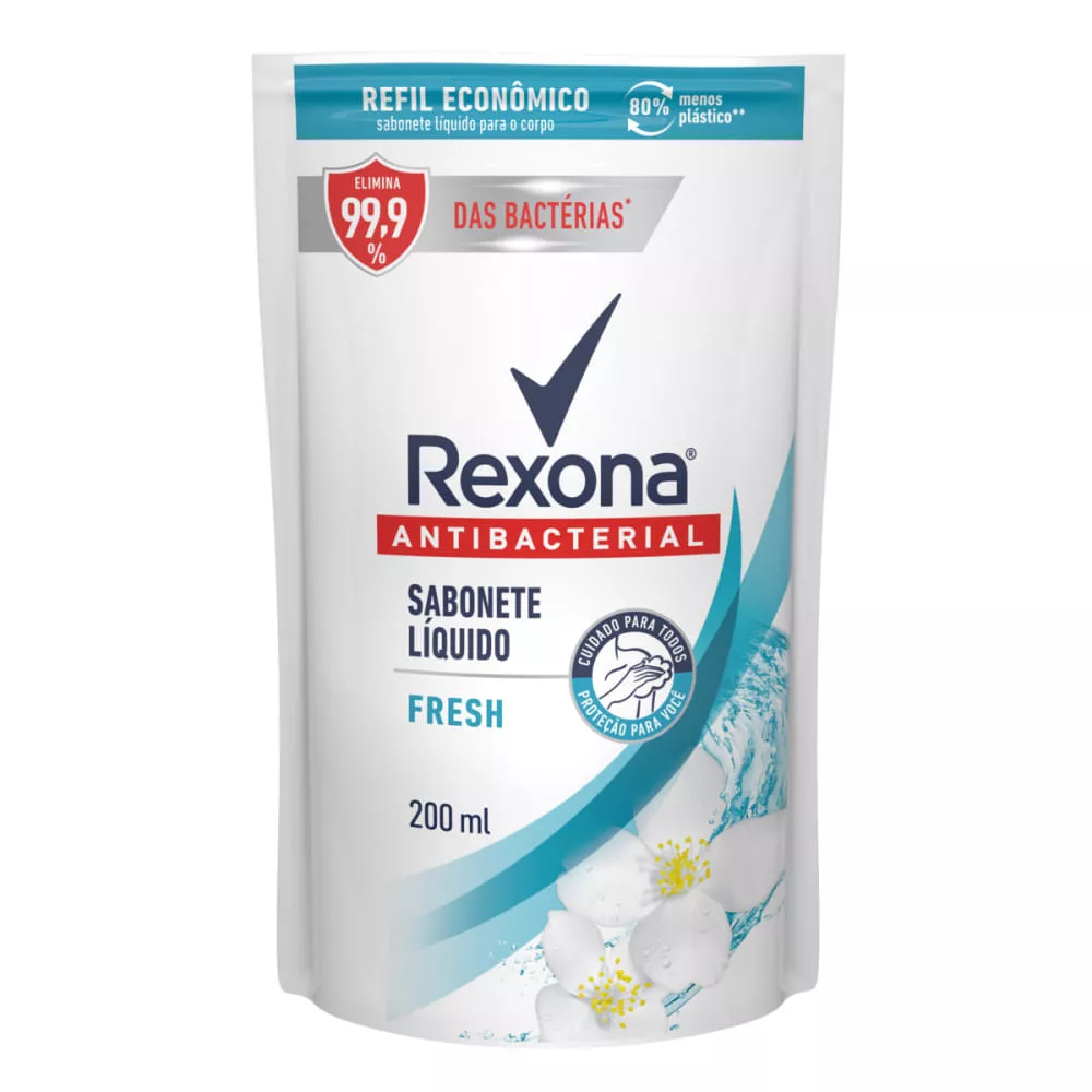 Sabonete Líquido Refil Antibacteriano Rexona Fresh 200ml