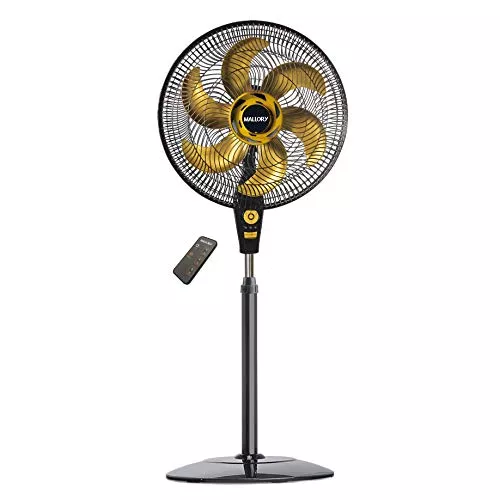 Ventilador De Coluna, Air Timer Style Ts+, Preto/dourado, 220v, Mallor