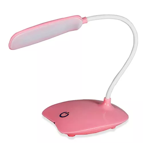 Luminária De Mesa Abajur Luz De Led Touch Flexível Usb Recarregável Portátil Leitura Estudos (rosa)