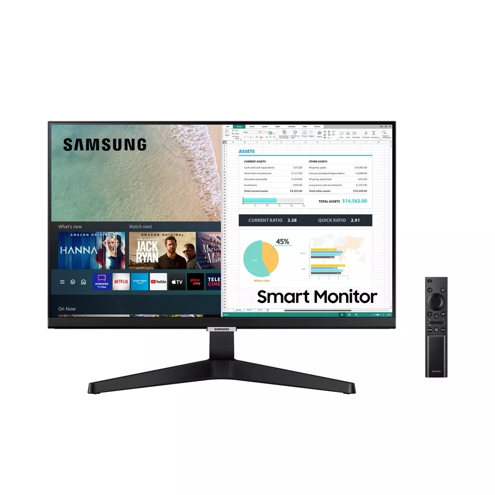 Smart Monitor Led Samsung 24" M5 Full Hd Tizen Hdr Preto