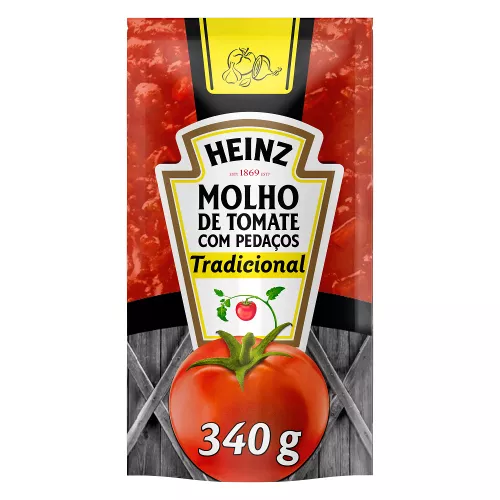 [ame R$1,75] Molho De Tomate Heinz Tradicional 340g