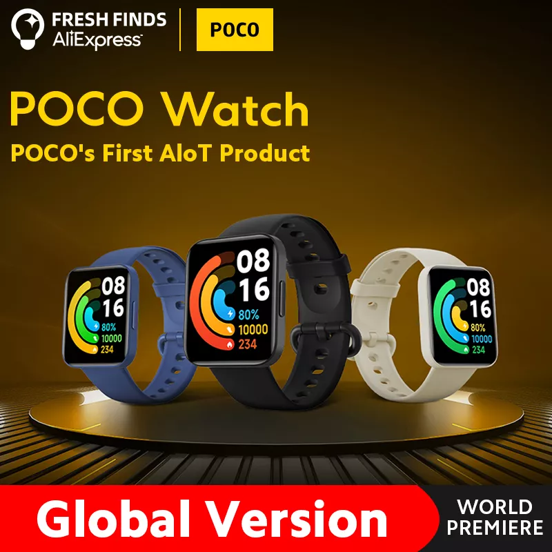 [world Premiere] Smartwach Global Version Poco Watch 1.6 Amoled Display 14 Days Battery Gps Always On Watch Face Blood Oxygen Smartwatch| |