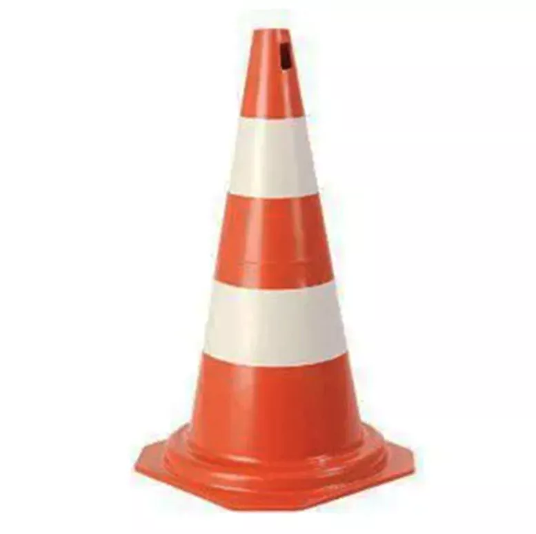 Cone De Sinalização 50cm Branco/laranja - Plastcor