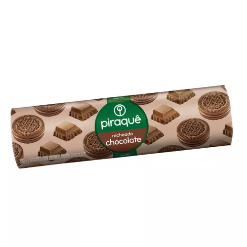 Biscoito Piraque Recheado Chocolate 160g