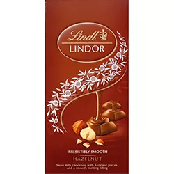 Tablete Chocolate Suíço Lindor Hazelnut 100g - Lindt