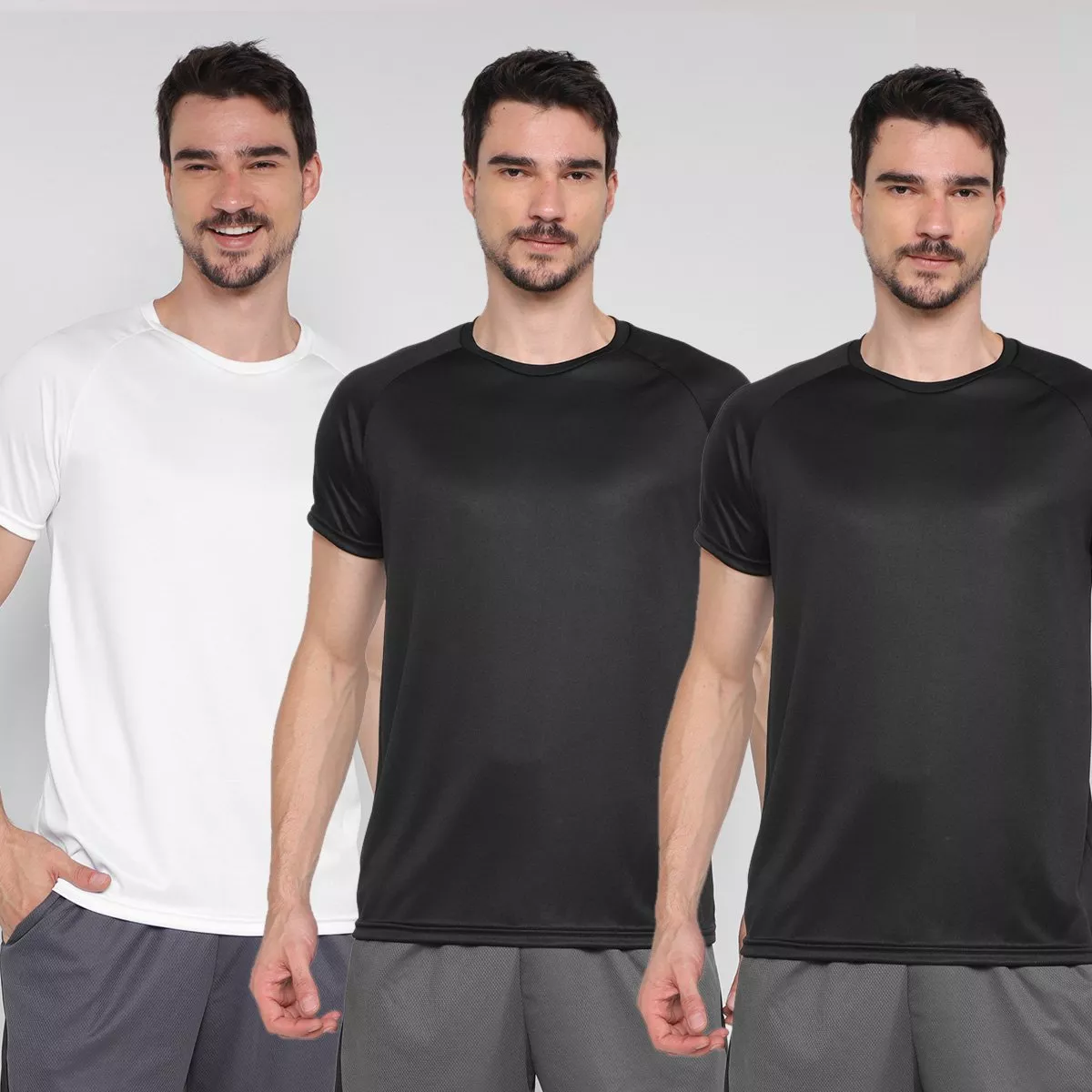 3 Kits Camiseta Gonew Básica Workout Masculina C/ 3 Peças | R$:15 Und