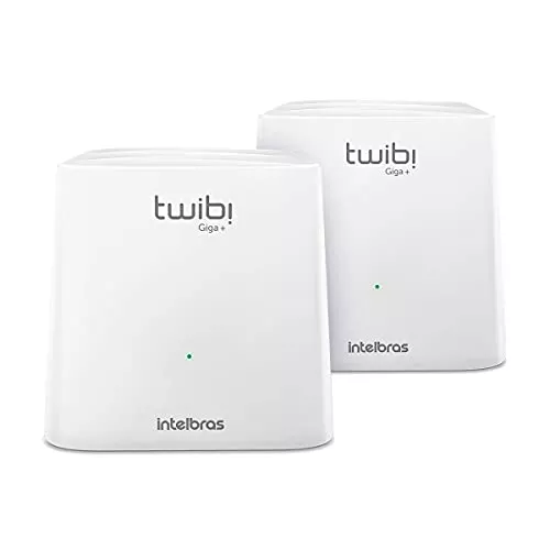 Kit Roteador Wi-fi Mesh Intelbras 2 Unidades Twibi Giga+ Branco