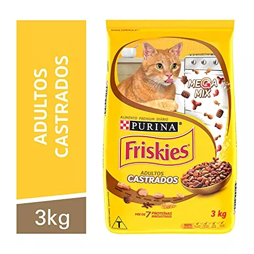 [rec] Nestlé Purina Friskies Ração Seca Para Gatos Adultos E Castrados Megamix 3kg