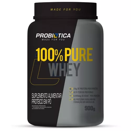 [c.c.ame 56,81] 100% Pure Whey (900g) - Probiotica - Morango