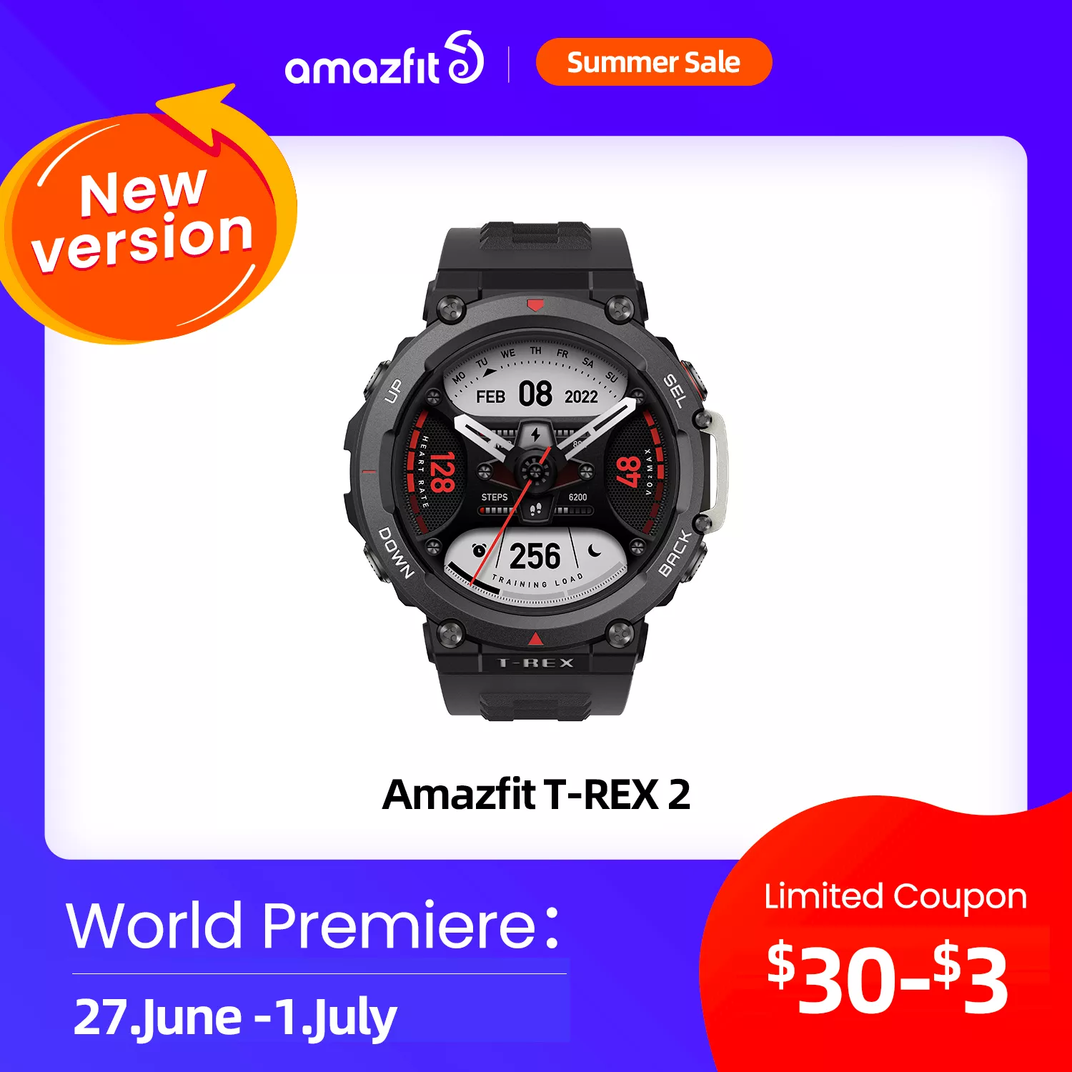 Amazfit T Rex 2 Smartwatch T Rex 2