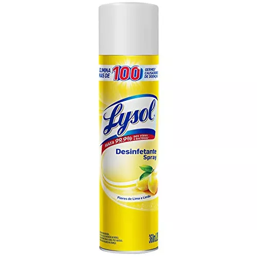 Lysol Desinfetante Spray - Flores De Lima Limão 295g, Amarelo