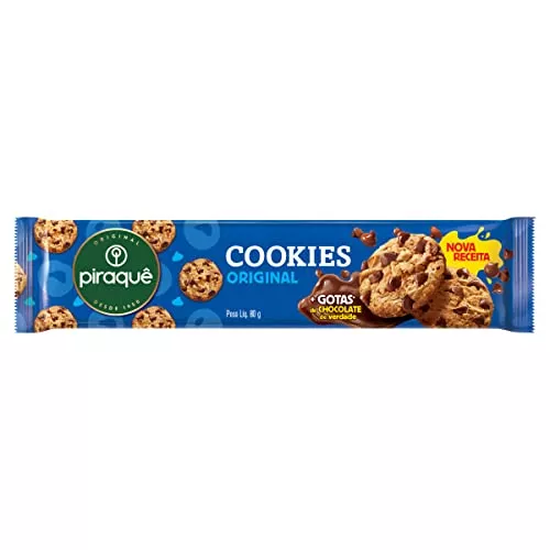 [prime] 4 Biscoitos Cookie Original Piraquê Pacote 80g